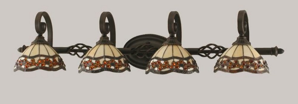 1755803 Toltec Lighting-164-DG-9975-Elegante - 4 Light Bat sku 1755803