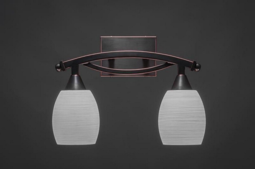 1091801 Toltec Lighting-172-BC-615-Bow - 2 Light Bath Bar- sku 1091801