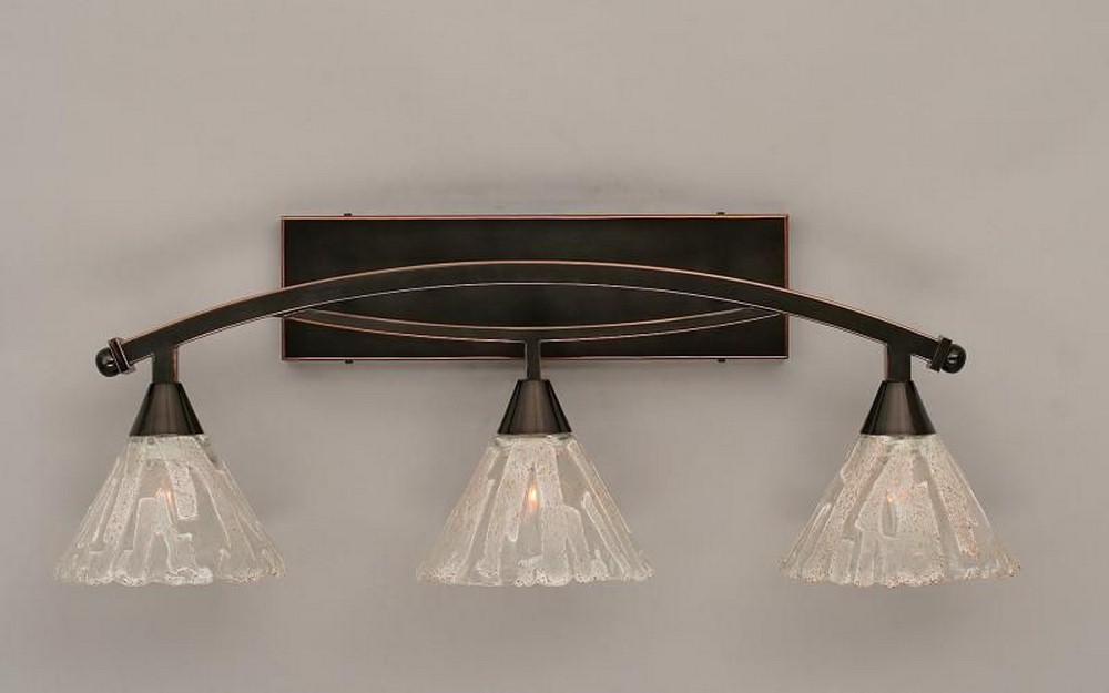 1091889 Toltec Lighting-173-BC-7195-Bow - 3 Light Bath Bar sku 1091889