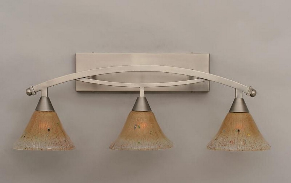 1091846 Toltec Lighting-173-BN-750-Bow - 3 Light Bath Bar- sku 1091846