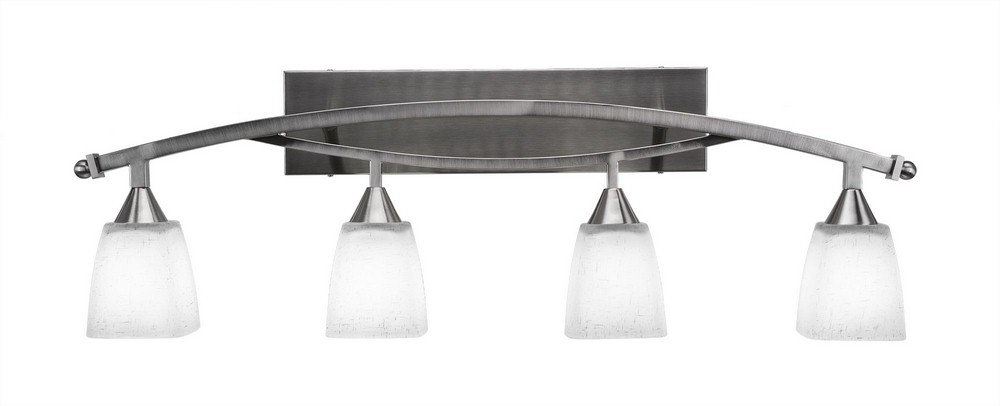 2766609 Toltec Lighting-174-BN-460-Bow - 4 Light Bath Bar- sku 2766609