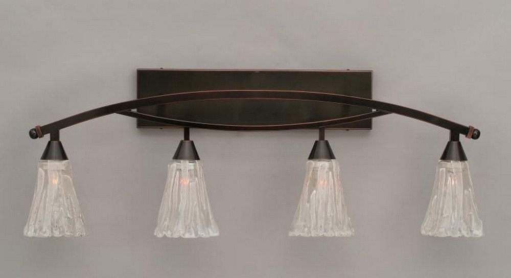 1091975 Toltec Lighting-174-BC-729-Bow - 4 Light Bath Bar- sku 1091975