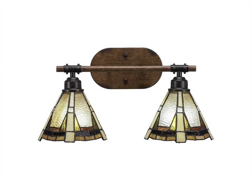 2766556 Toltec Lighting-1752-9345-Blacksmith - 2 Light Bat sku 2766556