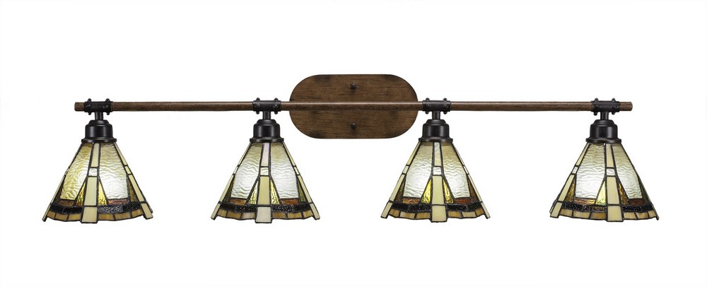 2766546 Toltec Lighting-1754-9345-Blacksmith - 4 Light Bat sku 2766546