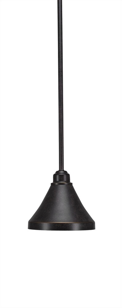 Toltec Lighting-1761-410-DG-Blacksmith - 1 Light Mini Pendant-6 Inches Tall and 7 Inches Wide   Dark Granite Finish