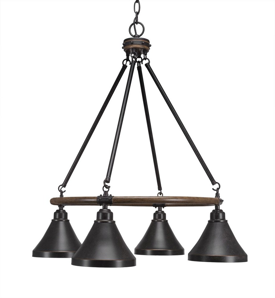 2766533 Toltec Lighting-1764-410-DG-Blacksmith - 4 Light C sku 2766533