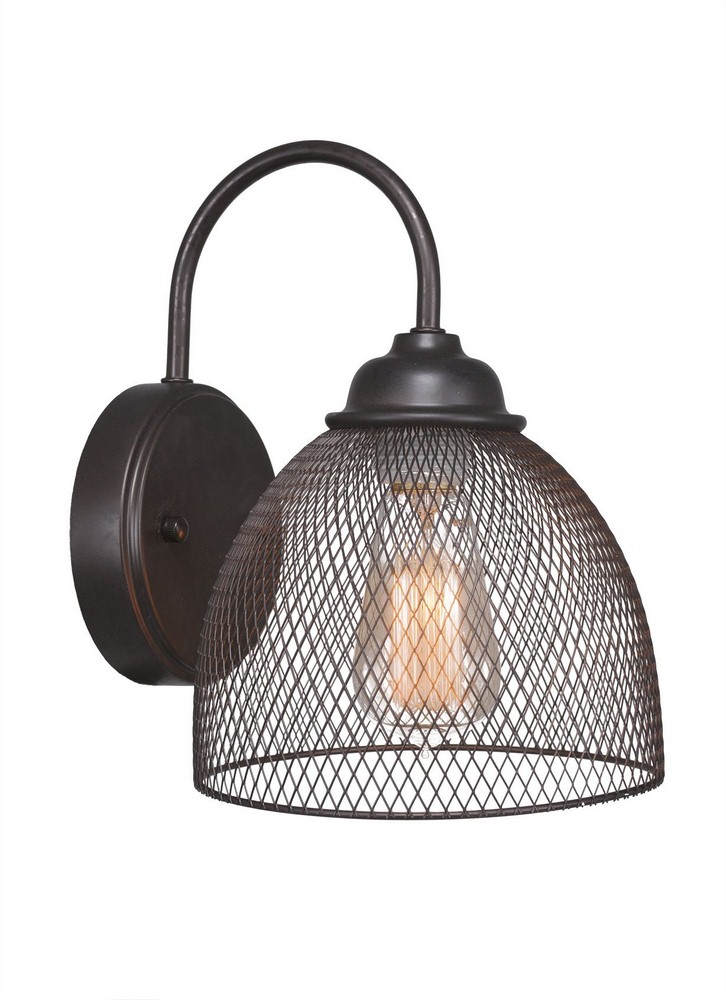 Toltec Lighting-1812-BRZ-AT18-Plexus - 1 Light Wall Sconce-10 Inches Tall and 7 Inches Wide Bronze  Copper Finish