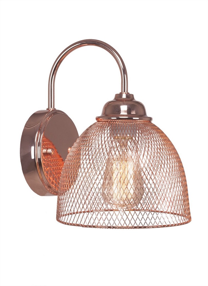 Toltec Lighting-1812-CP-AT18-Plexus - 1 Light Wall Sconce-10 Inches Tall and 7 Inches Wide Copper  Copper Finish