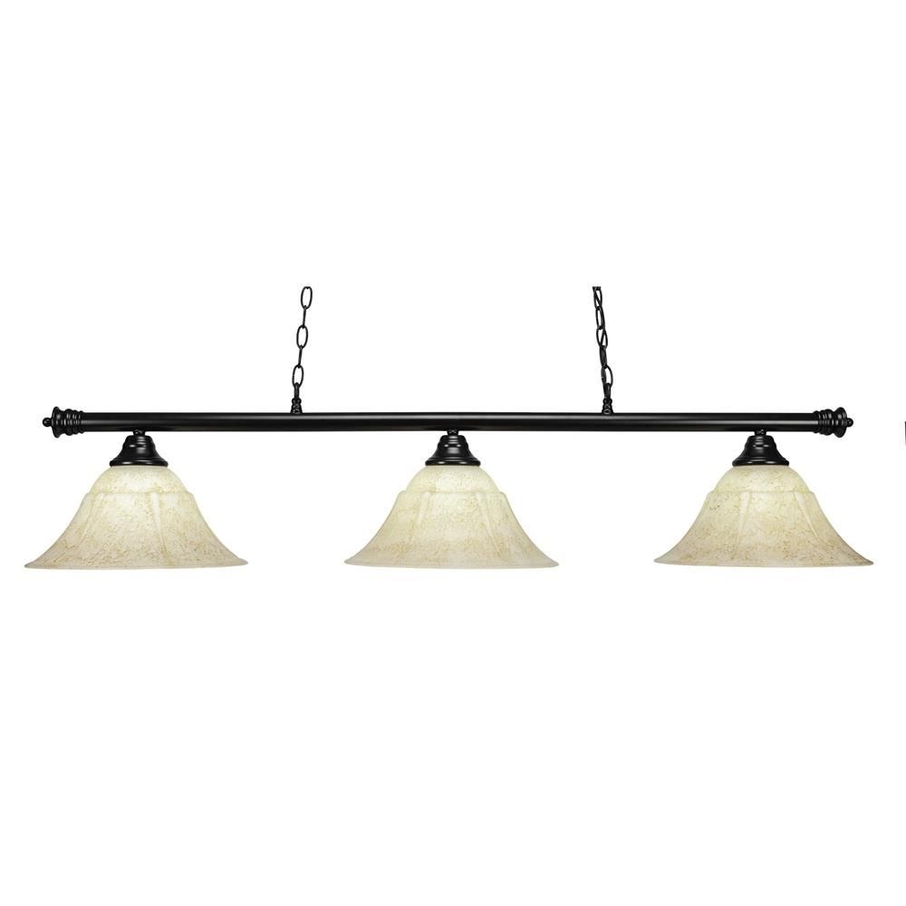 2894904 Toltec Lighting-1873BK-Round - 3 Light Billiard/Is sku 2894904