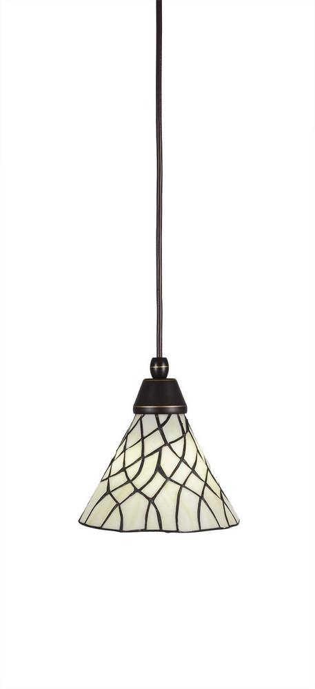 Toltec Lighting-22-DG-9115-Any - 1 Light Mini Pendant-7 Inches Tall and 7 Inches Wide Dark Granite Sandhill Art Dark Granite Finish with Chocolate Icing Glass