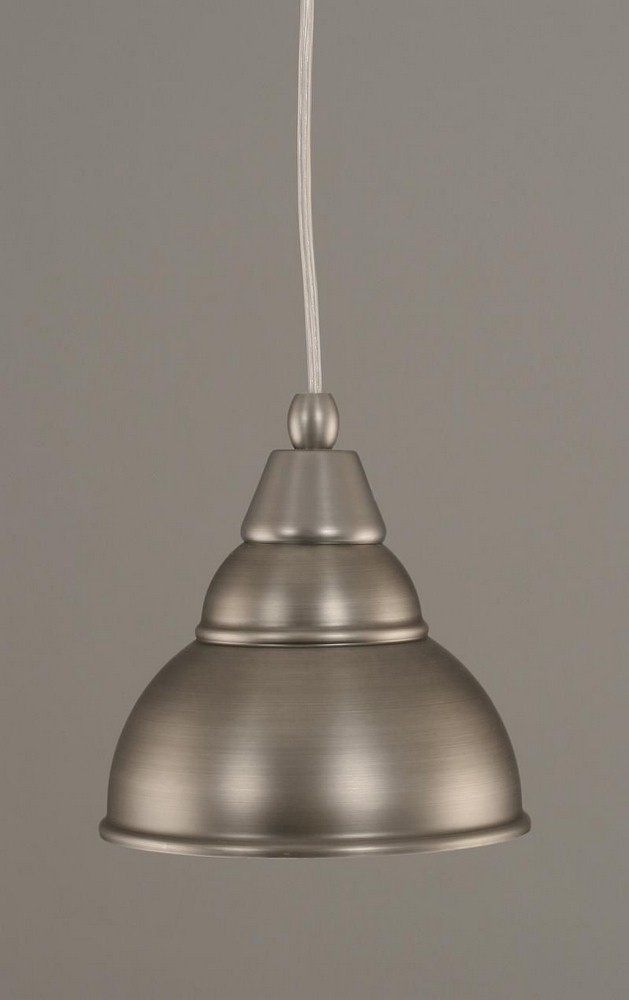 Toltec Lighting-22-BN-427-Any - 1 Light Mini Pendant-8 Inches Tall and 7 Inches Wide Brushed Nickel  Bronze Finish with Bronze Double Bubble Metal Shade