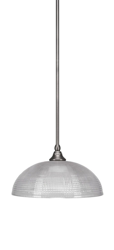 Toltec Lighting-23-BN-540-Stem - 1 Light Stem Mini Pendant With Hang Straight Swivel-7 Inches Tall and 13 Inches Wide Brushed Nickel Clear Stem - 1 Light Stem Mini Pendant With Hang Straight Swivel-7 