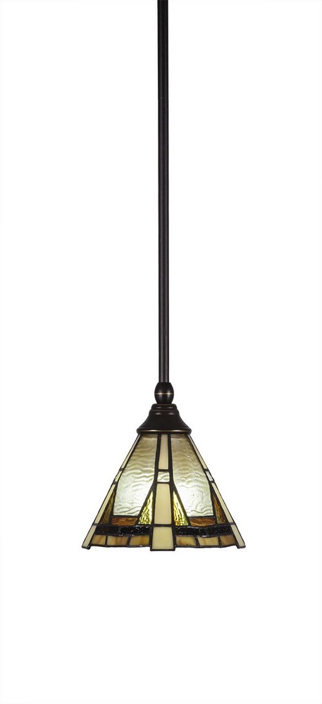 Toltec Lighting-23-DG-9345-Any - 1 Light Stem Mini Pendant With Hang Straight Swivel-7 Inches Tall and 7 Inches Wide Dark Granite Zion Art Any - 1 Light Stem Mini Pendant With Hang Straight Swivel-7 I