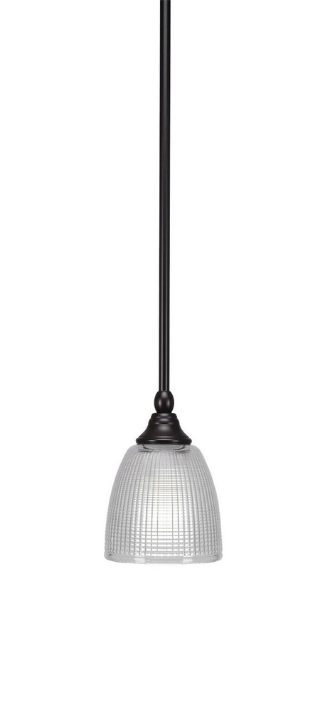 Toltec Lighting-23-ES-500-Stem - 1 Light Stem Mini Pendant With Hang Straight Swivel-7 Inches Tall and 5 Inches Wide Espresso Clear Stem - 1 Light Stem Mini Pendant With Hang Straight Swivel-7 Inches 