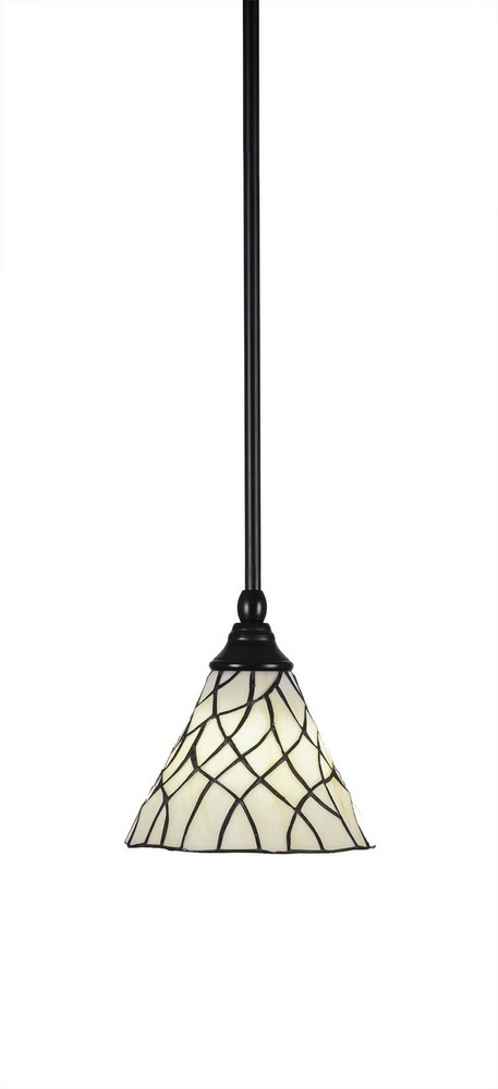 Toltec Lighting-23-MB-9115-Any - 1 Light Stem Mini Pendant With Hang Straight Swivel-7 Inches Tall and 7 Inches Wide Matte Black Sandhill Art Any - 1 Light Stem Mini Pendant With Hang Straight Swivel-