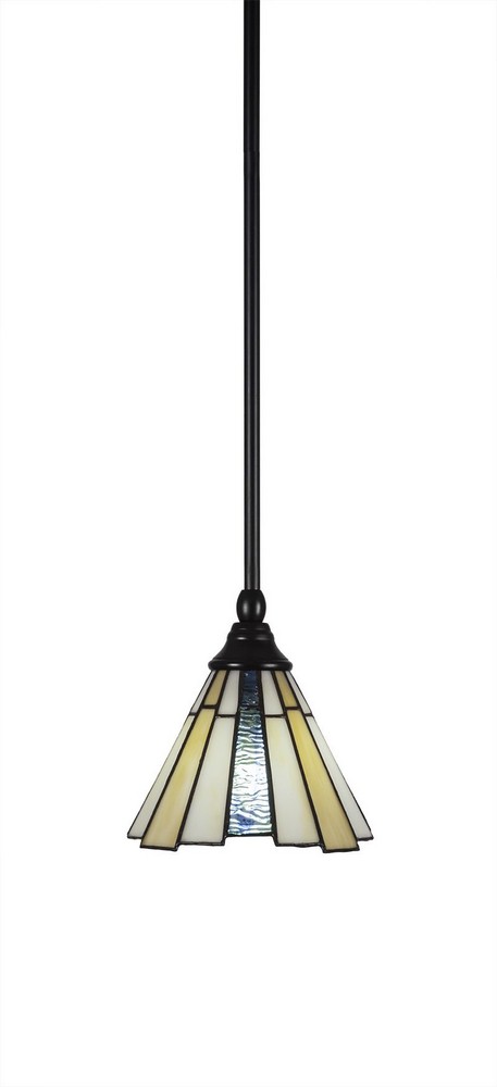 Toltec Lighting-23-MB-9335-Any - 1 Light Stem Mini Pendant With Hang Straight Swivel-7 Inches Tall and 7 Inches Wide Matte Black Sequoia Art Any - 1 Light Stem Mini Pendant With Hang Straight Swivel-7