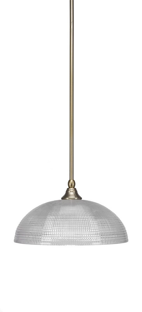 Toltec Lighting-23-NAB-540-Stem - 1 Light Stem Mini Pendant With Hang Straight Swivel-7 Inches Tall and 13 Inches Wide New Aged Brass Clear Stem - 1 Light Stem Mini Pendant With Hang Straight Swivel-7