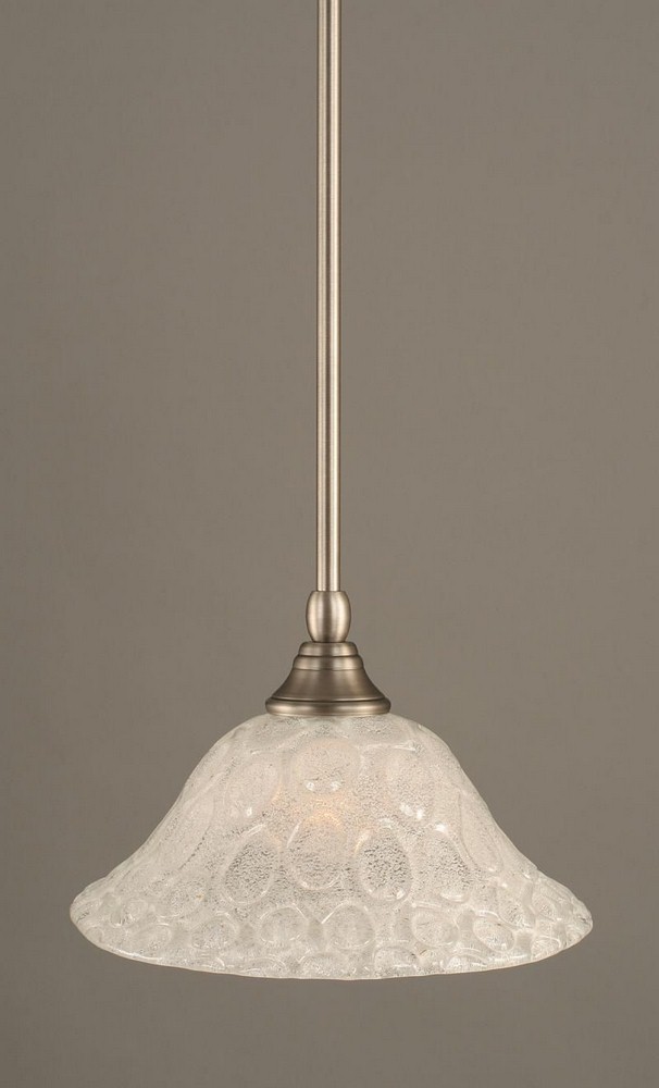 Toltec Lighting-23-BN-431-Any - 1 Light Stem Mini Pendant With Hang Straight Swivel-6.5 Inches Tall and 10 Inches Wide Brushed Nickel Italian Bubble Any - 1 Light Stem Mini Pendant With Hang Straight 