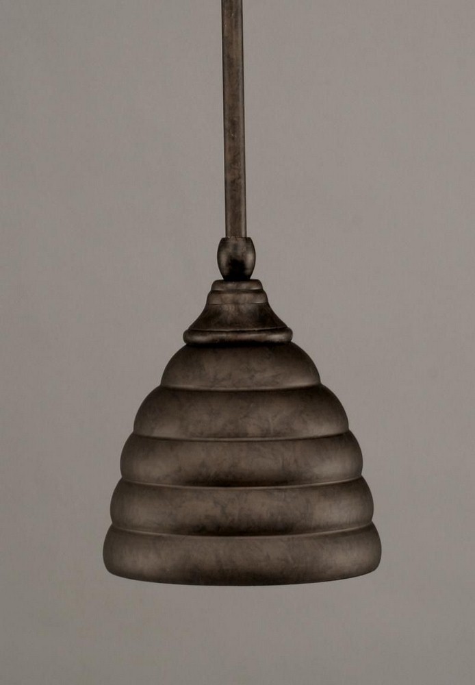 Toltec Lighting-23-BRZ-425-Any - 1 Light Stem Mini Pendant With Hang Straight Swivel-7.5 Inches Tall and 6 Inches Wide Bronze  Any - 1 Light Stem Mini Pendant With Hang Straight Swivel-7.5 Inches Tall