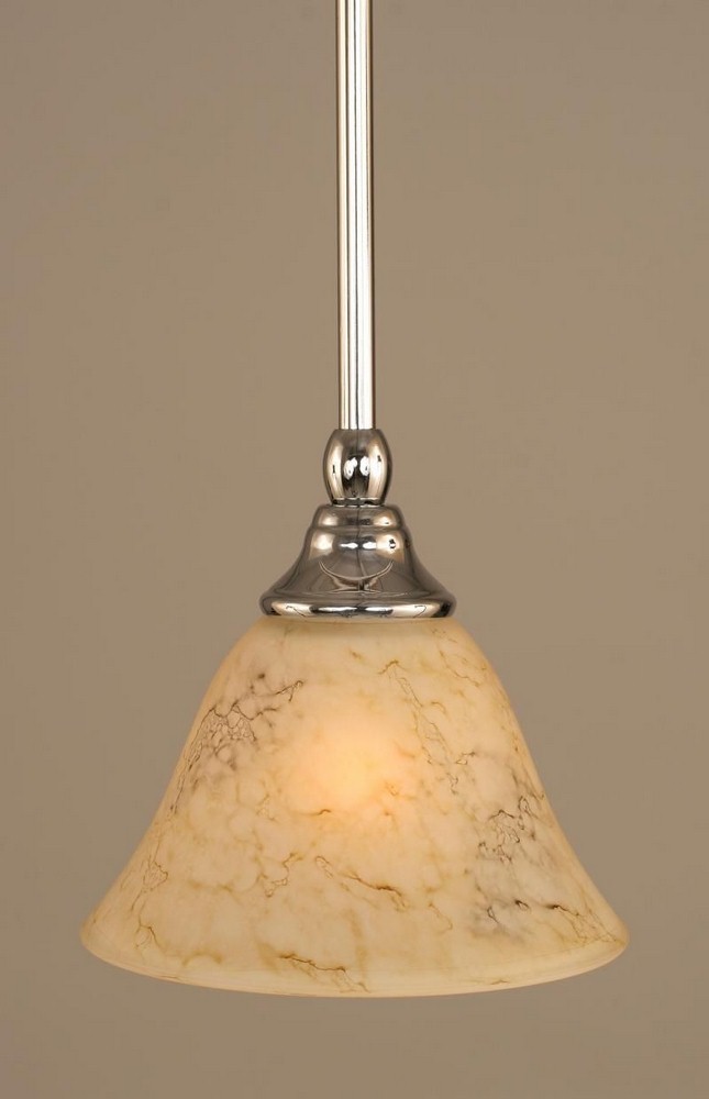 Toltec Lighting-23-CH-508-Any - 1 Light Stem Mini Pendant With Hang Straight Swivel-6.25 Inches Tall and 7 Inches Wide Chrome Italian Marble Any - 1 Light Stem Mini Pendant With Hang Straight Swivel-6