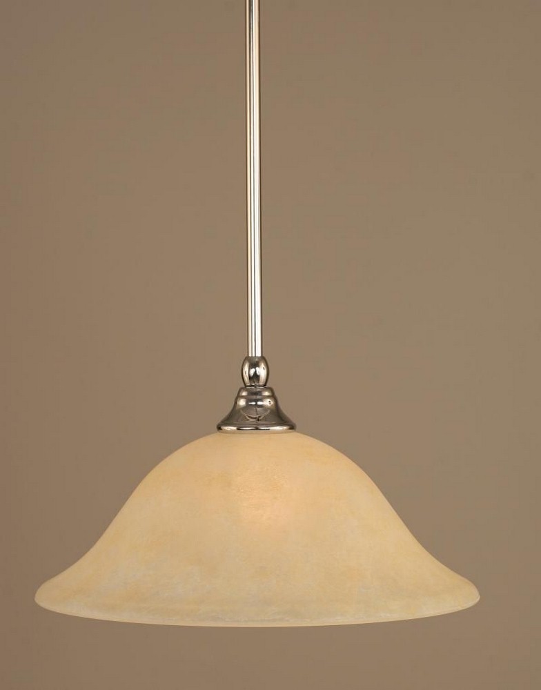 Toltec Lighting-23-CH-523-Any - 1 Light Stem Mini Pendant With Hang Straight Swivel-7.25 Inches Tall and 12 Inches Wide Chrome Amber Marble Any - 1 Light Stem Mini Pendant With Hang Straight Swivel-7.