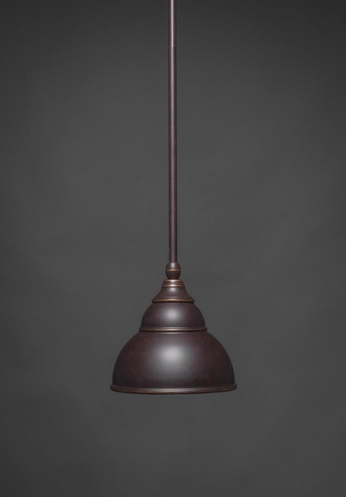 Toltec Lighting-23-DG-427-Any - 1 Light Stem Mini Pendant With Hang Straight Swivel-7.25 Inches Tall and 7 Inches Wide Dark Granite Dark Granite Any - 1 Light Stem Mini Pendant With Hang Straight Swiv