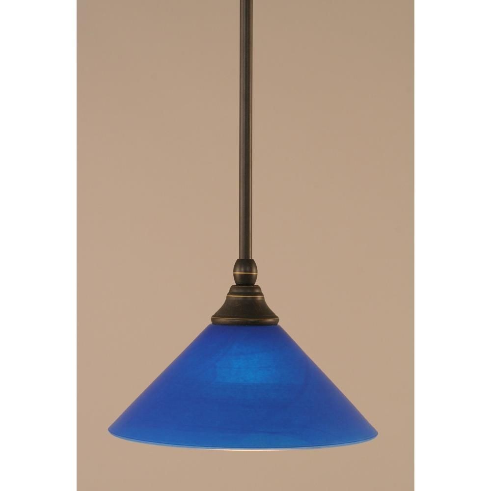 Toltec Lighting-23-DG-435-Any - 1 Light Stem Mini Pendant With Hang Straight Swivel-6.5 Inches Tall and 10 Inches Wide Dark Granite Blue Italian Any - 1 Light Stem Mini Pendant With Hang Straight Swiv