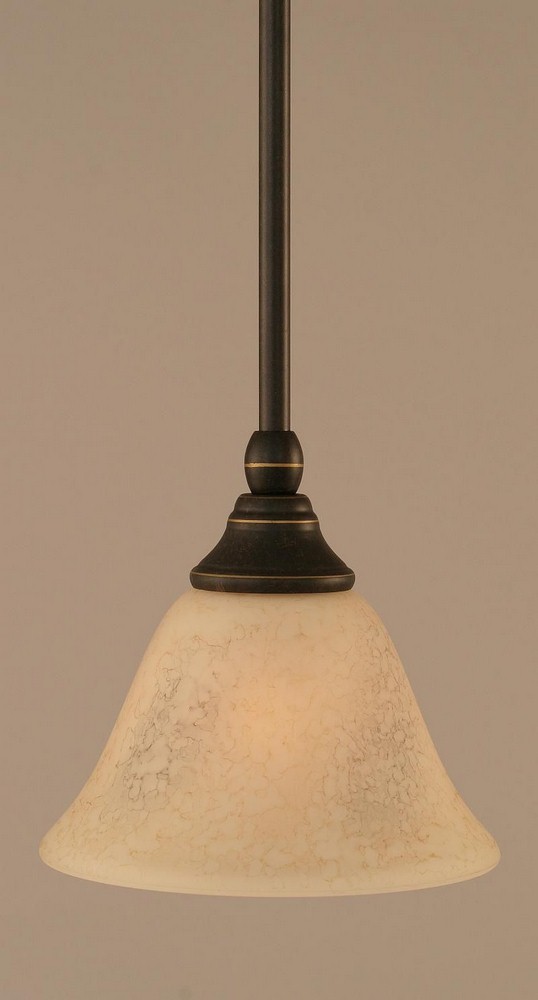 Toltec Lighting-23-DG-508-Any - 1 Light Stem Mini Pendant With Hang Straight Swivel-6.25 Inches Tall and 7 Inches Wide Dark Granite Italian Marble Any - 1 Light Stem Mini Pendant With Hang Straight Sw