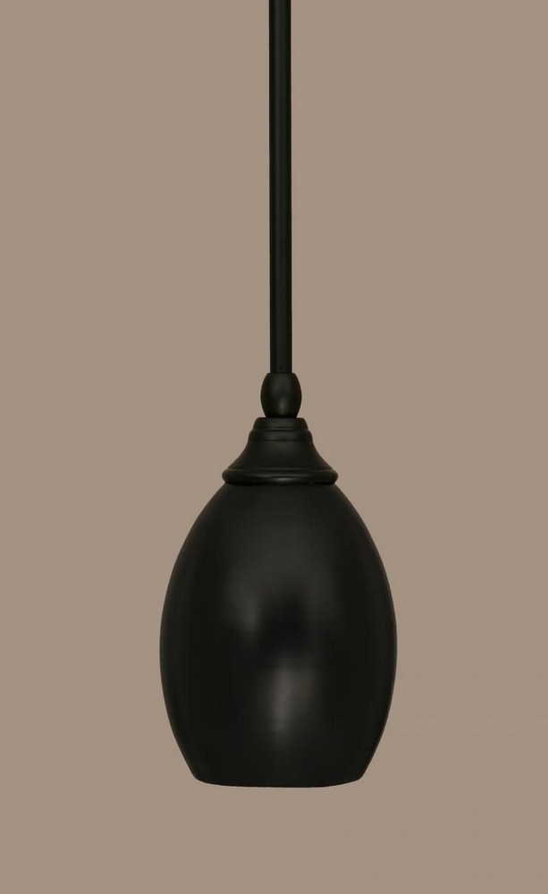 Toltec Lighting-23-MB-426-Any - 1 Light Stem Mini Pendant With Hang Straight Swivel-9 Inches Tall and 5 Inches Wide Matte Black Brushed Nickel Any - 1 Light Stem Mini Pendant With Hang Straight Swivel