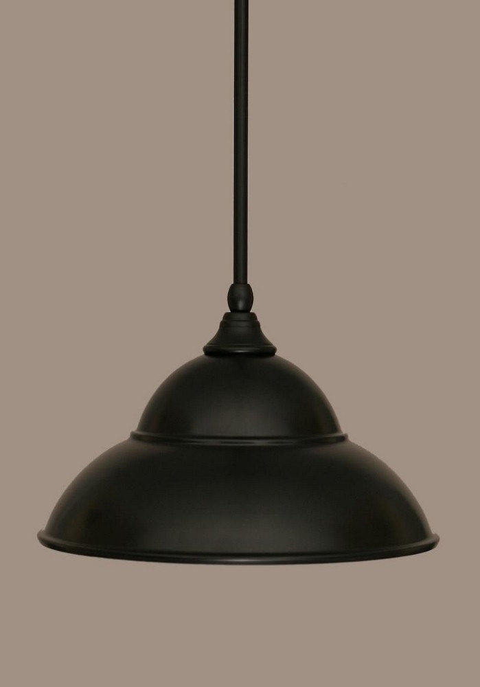 Toltec Lighting-23-MB-428-Any - 1 Light Stem Mini Pendant With Hang Straight Swivel-8.5 Inches Tall and 13 Inches Wide Matte Black Brushed Nickel Any - 1 Light Stem Mini Pendant With Hang Straight Swi