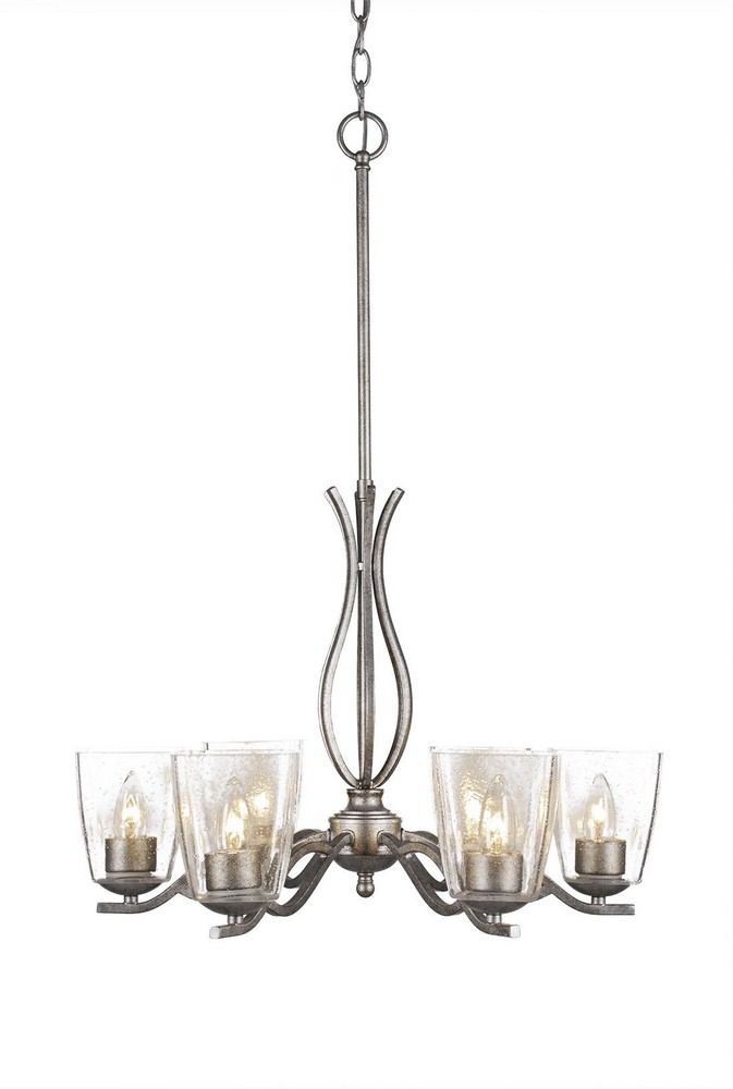 Toltec Lighting-246-AS-461-Revo - 6 Light Chandelier-18.5 Inches Tall and 22.5 Inches Wide   Revo - 6 Light Chandelier-18.5 Inches Tall and 22.5 Inches Wide