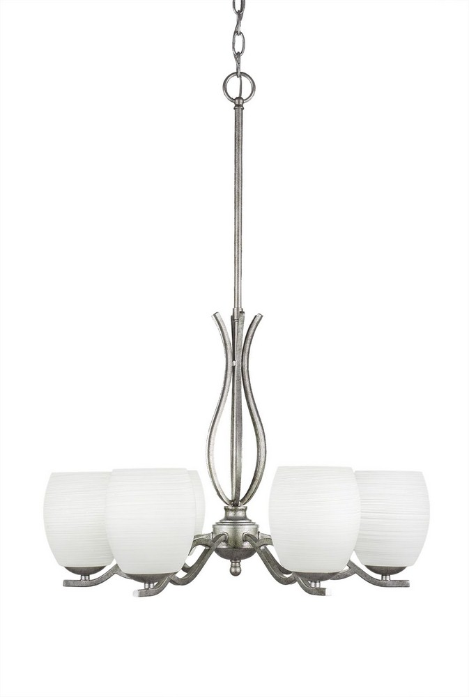 2270628 Toltec Lighting-246-AS-615-Revo - 6 Light Chandeli sku 2270628