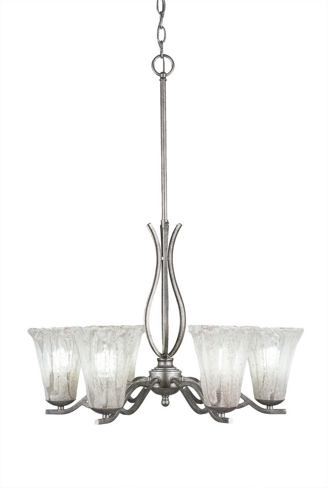 Toltec Lighting-246-AS-729-Revo - 6 Light Chandelier-18.5 Inches Tall and 23.5 Inches Wide   Revo - 6 Light Chandelier-18.5 Inches Tall and 23.5 Inches Wide