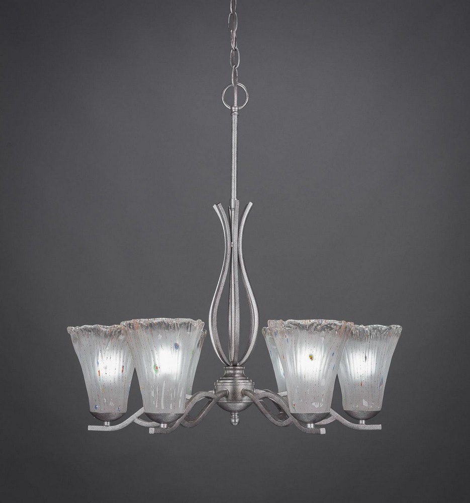 Toltec Lighting-246-AS-721-Revo - 6 Light Chandelier-18.25 Inches Tall and 24 Inches Wide   Revo - 6 Light Chandelier-18.25 Inches Tall and 24 Inches Wide