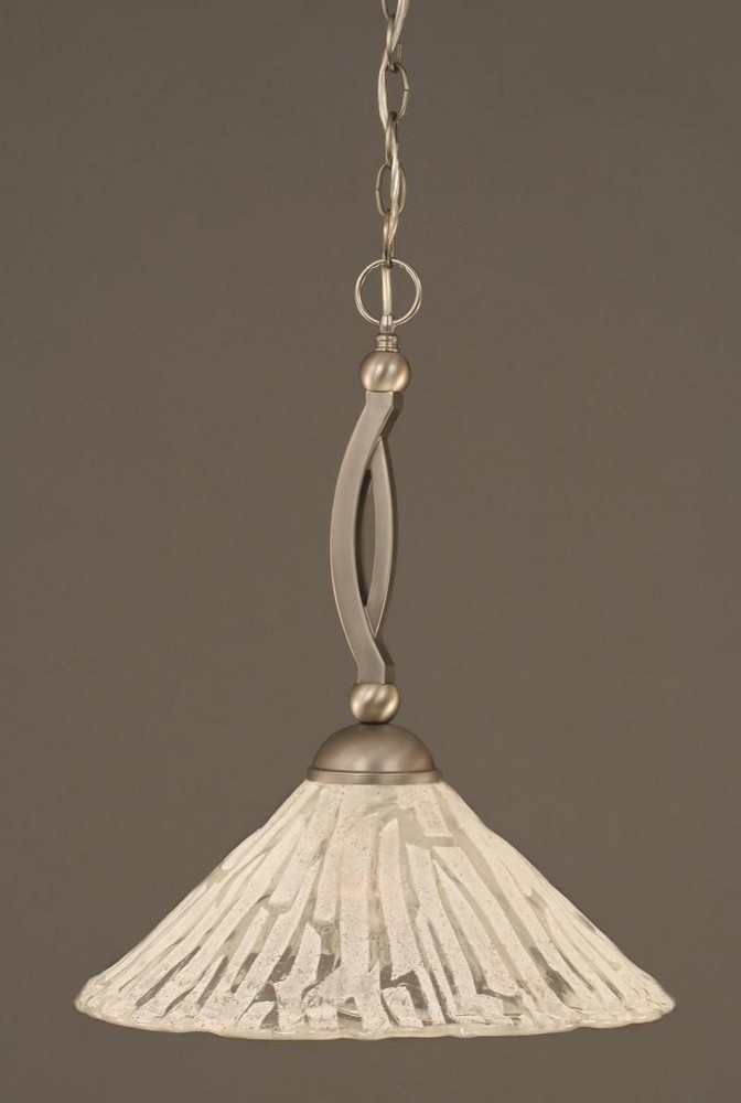 Toltec Lighting-271-BN-719-Bow - 1 Light Pendant-19.75 Inches Tall and 16 Inches Wide Brushed Nickel Italian Ice Bow - 1 Light Pendant-19.75 Inches Tall and 16 Inches Wide