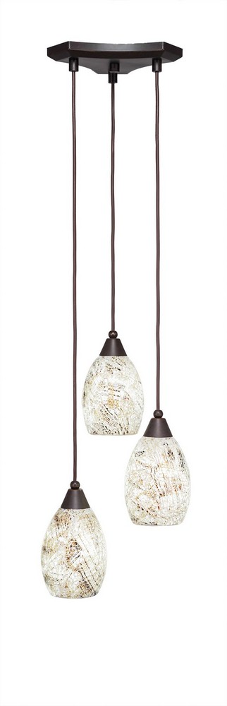 2090390 Toltec Lighting-28-DG-5054-Europa - 3 Light Cluste sku 2090390