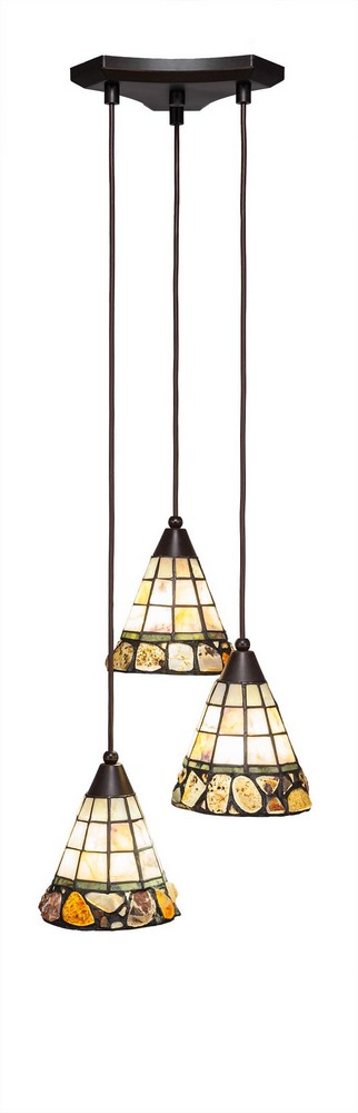 2090359 Toltec Lighting-28-DG-9735-Europa - 3 Light Cluste sku 2090359