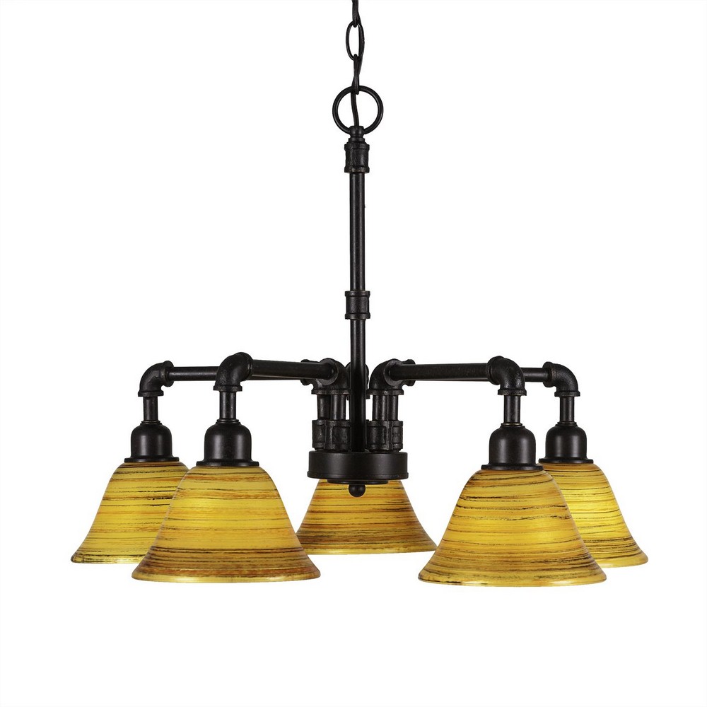 2270586 Toltec Lighting-285-DG-454-Vintage - 5 Light Chand sku 2270586