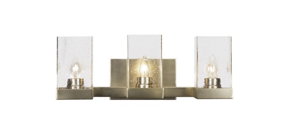 Toltec Lighting-3123-NAB-530-Nouvelle - 3 Light Bath Bar-7.5 Inches Tall and 20 Inches Wide   Nouvelle - 3 Light Bath Bar-7.5 Inches Tall and 20 Inches Wide