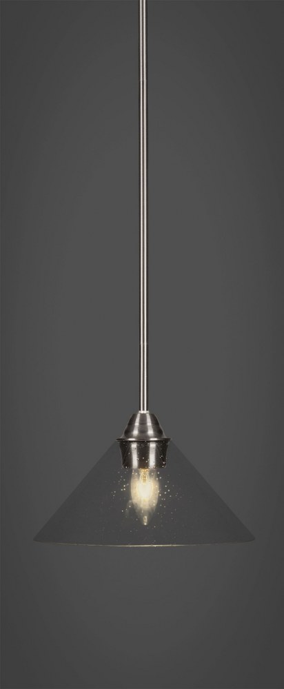 Toltec Lighting-3401-BN-304-Paramount - 1 Light Mini Pendant-9 Inches Tall and 10 Inches Wide Brushed Nickel Clear Bubble Paramount - 1 Light Mini Pendant-9 Inches Tall and 10 Inches Wide