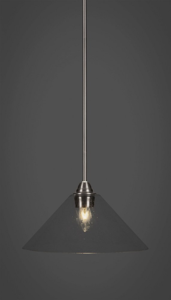 Toltec Lighting-3401-BN-306-Paramount - 1 Light Pendant-10 Inches Tall and 12 Inches Wide Brushed Nickel Clear Bubble Paramount - 1 Light Pendant-10 Inches Tall and 12 Inches Wide