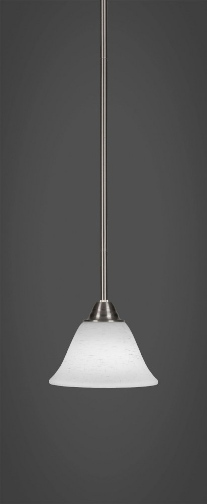 Toltec Lighting-3401-BN-311-Paramount - 1 Light Mini Pendant-9 Inches Tall and 7 Inches Wide Brushed Nickel White Muslin Paramount - 1 Light Mini Pendant-9 Inches Tall and 7 Inches Wide