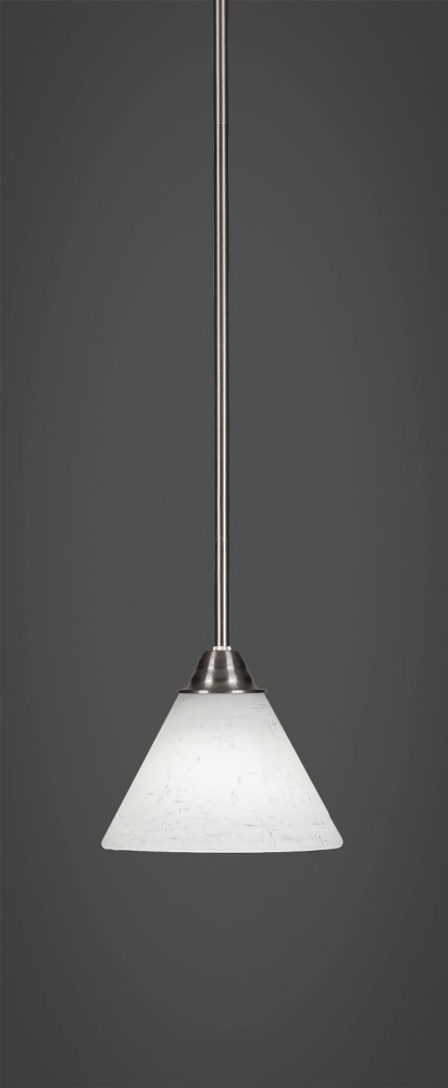 Toltec Lighting-3401-BN-312-Paramount - 1 Light Mini Pendant-8.75 Inches Tall and 7 Inches Wide Brushed Nickel White Muslin Paramount - 1 Light Mini Pendant-8.75 Inches Tall and 7 Inches Wide