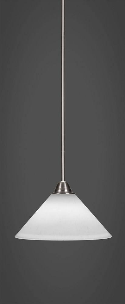 Toltec Lighting-3401-BN-314-Paramount - 1 Light Mini Pendant-9 Inches Tall and 10 Inches Wide Brushed Nickel White Muslin Paramount - 1 Light Mini Pendant-9 Inches Tall and 10 Inches Wide