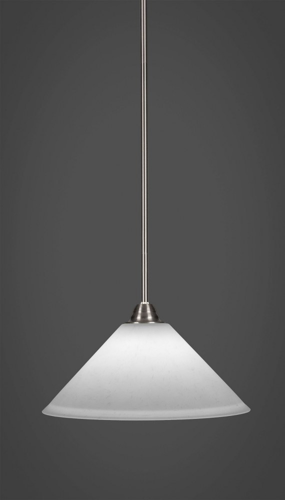 Toltec Lighting-3401-BN-316-Paramount - 1 Light Pendant-10 Inches Tall and 12 Inches Wide Brushed Nickel White Muslin Paramount - 1 Light Pendant-10 Inches Tall and 12 Inches Wide