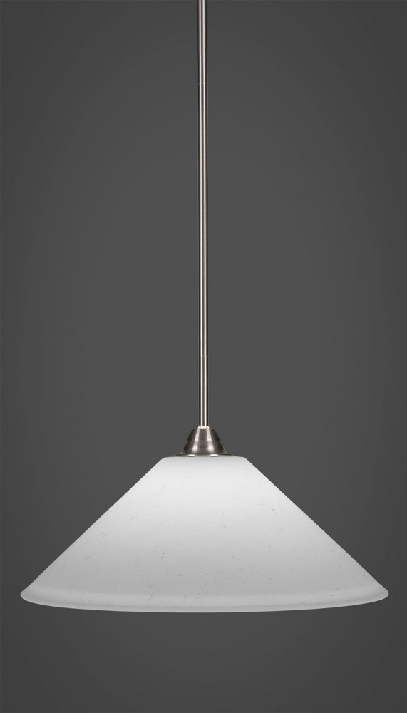 Toltec Lighting-3401-BN-318-Paramount - 1 Light Pendant-10.5 Inches Tall and 16 Inches Wide Brushed Nickel White Muslin Paramount - 1 Light Pendant-10.5 Inches Tall and 16 Inches Wide