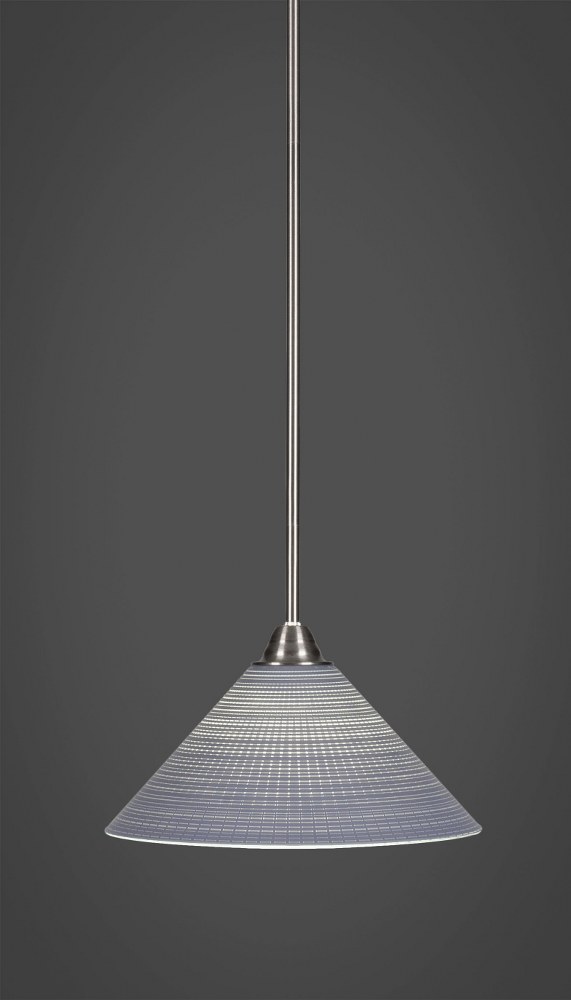 Toltec Lighting-3401-BN-4002-Paramount - 1 Light Pendant-9.5 Inches Tall and 12 Inches Wide Brushed Nickel Gray Matrix Paramount - 1 Light Pendant-9.5 Inches Tall and 12 Inches Wide