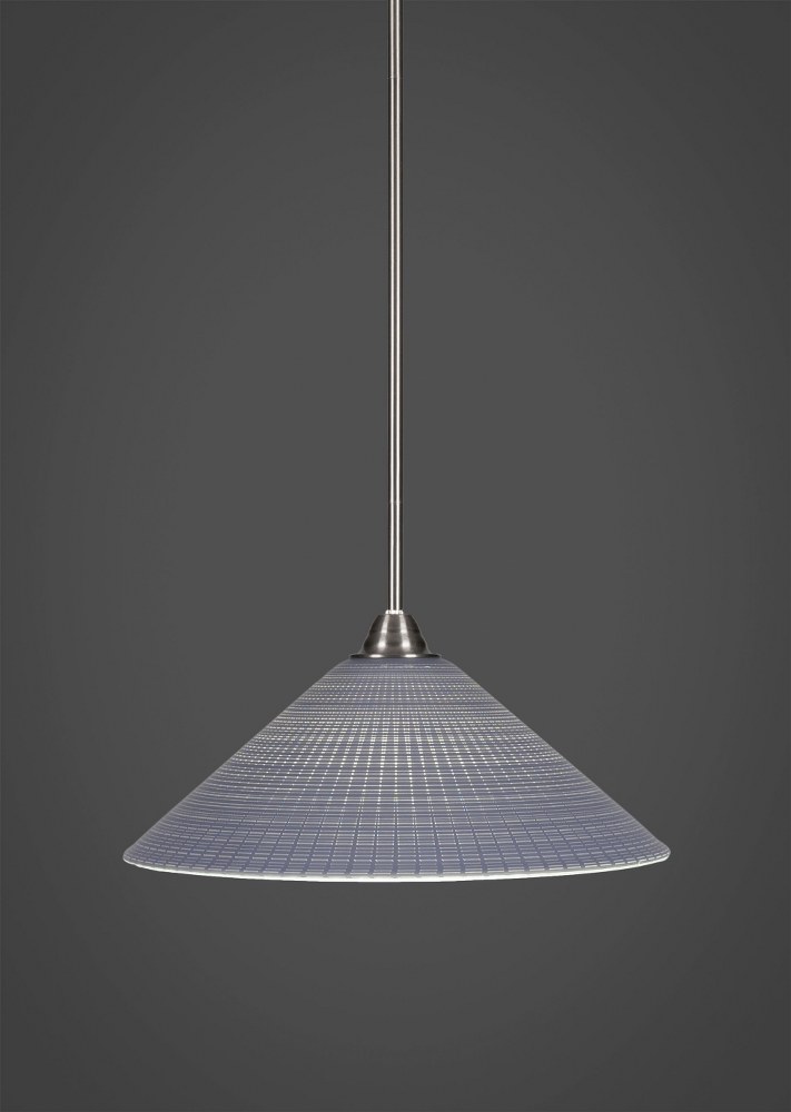 Toltec Lighting-3401-BN-4012-Paramount - 1 Light Pendant-10 Inches Tall and 16 Inches Wide Brushed Nickel Gray Matrix Paramount - 1 Light Pendant-10 Inches Tall and 16 Inches Wide