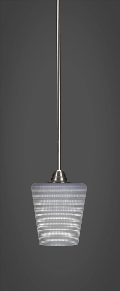 Toltec Lighting-3401-BN-4032-Paramount - 1 Light Mini Pendant-11 Inches Tall and 6 Inches Wide Brushed Nickel Gray Matrix Paramount - 1 Light Mini Pendant-11 Inches Tall and 6 Inches Wide