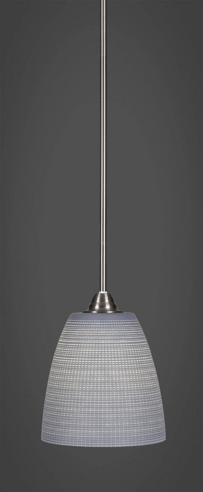 Toltec Lighting-3401-BN-4072-Paramount - 1 Light Mini Pendant-12.5 Inches Tall and 8 Inches Wide Brushed Nickel Gray Matrix Paramount - 1 Light Mini Pendant-12.5 Inches Tall and 8 Inches Wide